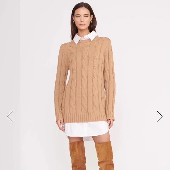 STAUD ALDRIN DRESS CAMEL WHITE - Picture 5 of 6